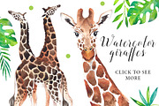 Giraffe love - watercolor set, an Illustration by Beauty Drops (Thumbnail 2 of 7)
