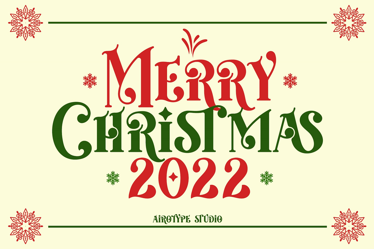 Christmas Moonday - All Caps Serif, a Serif Font by Airotype (Photo 2 of 12)