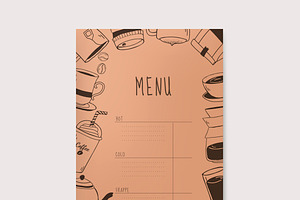 Coffee Shop And Cafe Menu Vector