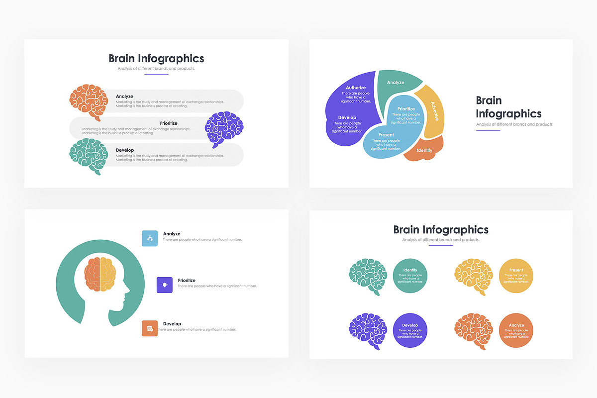 Brain Infographics - PowerPoint 2, a Presentation Template by slidequest