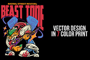 Beast Tone T-Shirt Illustration, an Animal Illustration by badsyxn (Thumbnail 2 of 5)