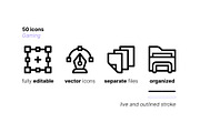 50 Gaming Icons, an Outline Icon by Side Project (Thumbnail 3 of 7)
