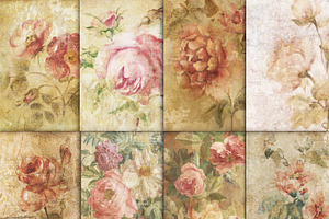 Vintage victorian floral antique set