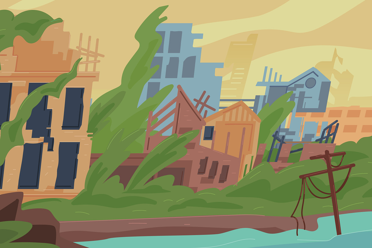 Abandoned post apocalyptic world, a Decorative Illustration by Good Studio (Photo 2 of 3)