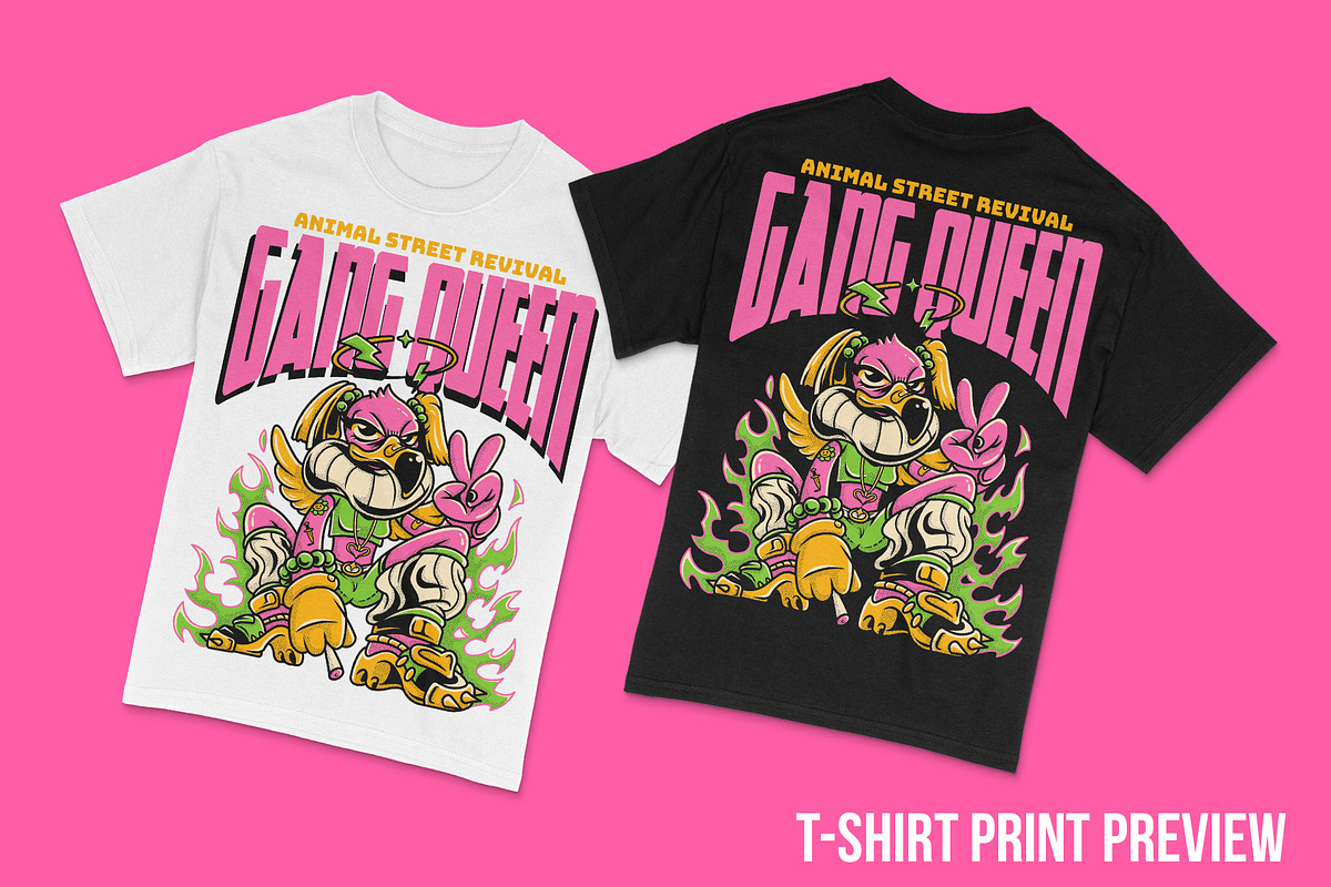 Gang Queen T-Shirt Illustration, an Animal Illustration by badsyxn (Photo 5 of 5)