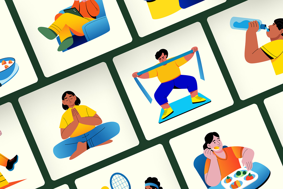 Fitness and Health Illustration Art, a Healthcare Illustration by Brickclay (Photo 6 of 9)