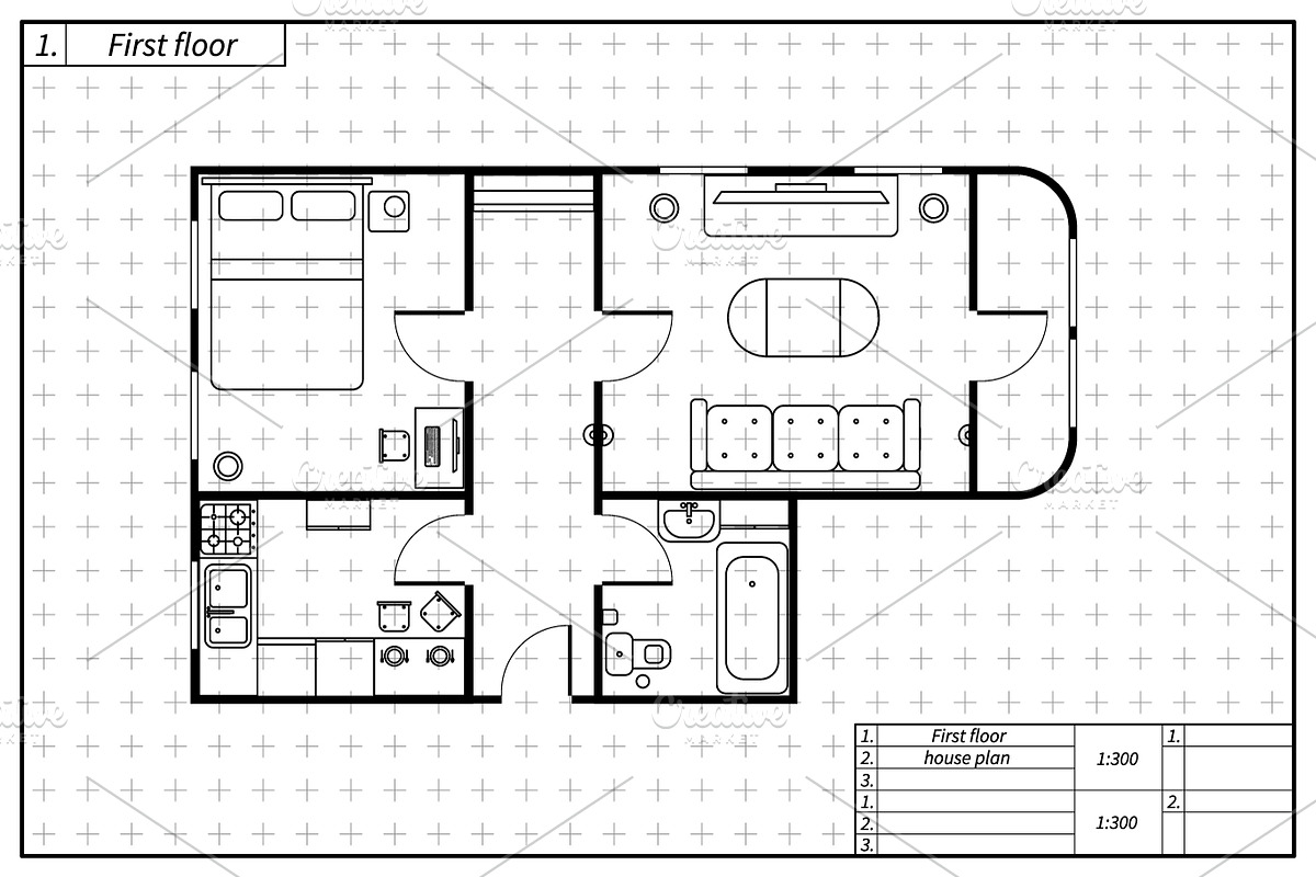 Black architecture plan of house, a Background Graphic by BestPics