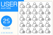 User Profile and Ui Icons Set, an Outline Icon by Designfour (Thumbnail 1 of 7)