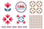 Set of floral design elements, a Pattern Graphic by Slanapotam (Thumbnail 1 of 3)