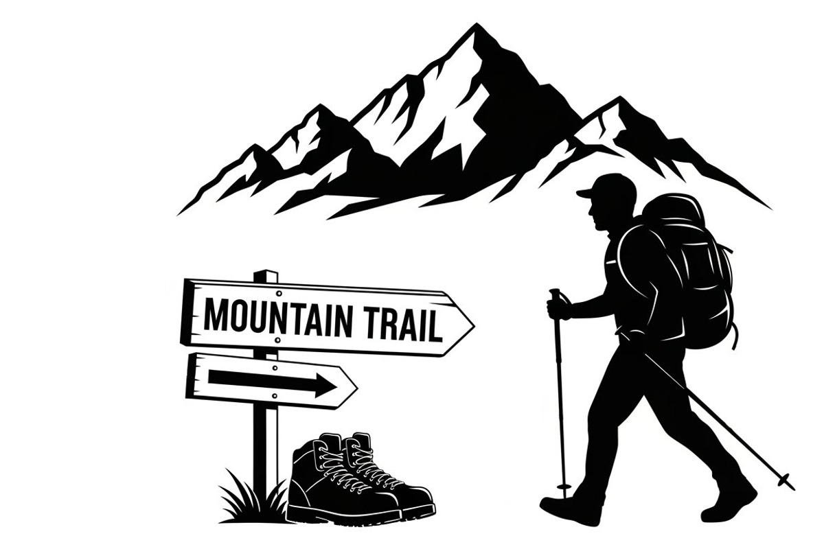 Hiking Adventure Silhouette Bundle, an Illustration by yasushie (Photo 42 of 51)