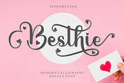 Besthie, a Script Font by Letterafa Studio (Thumbnail 1 of 11)