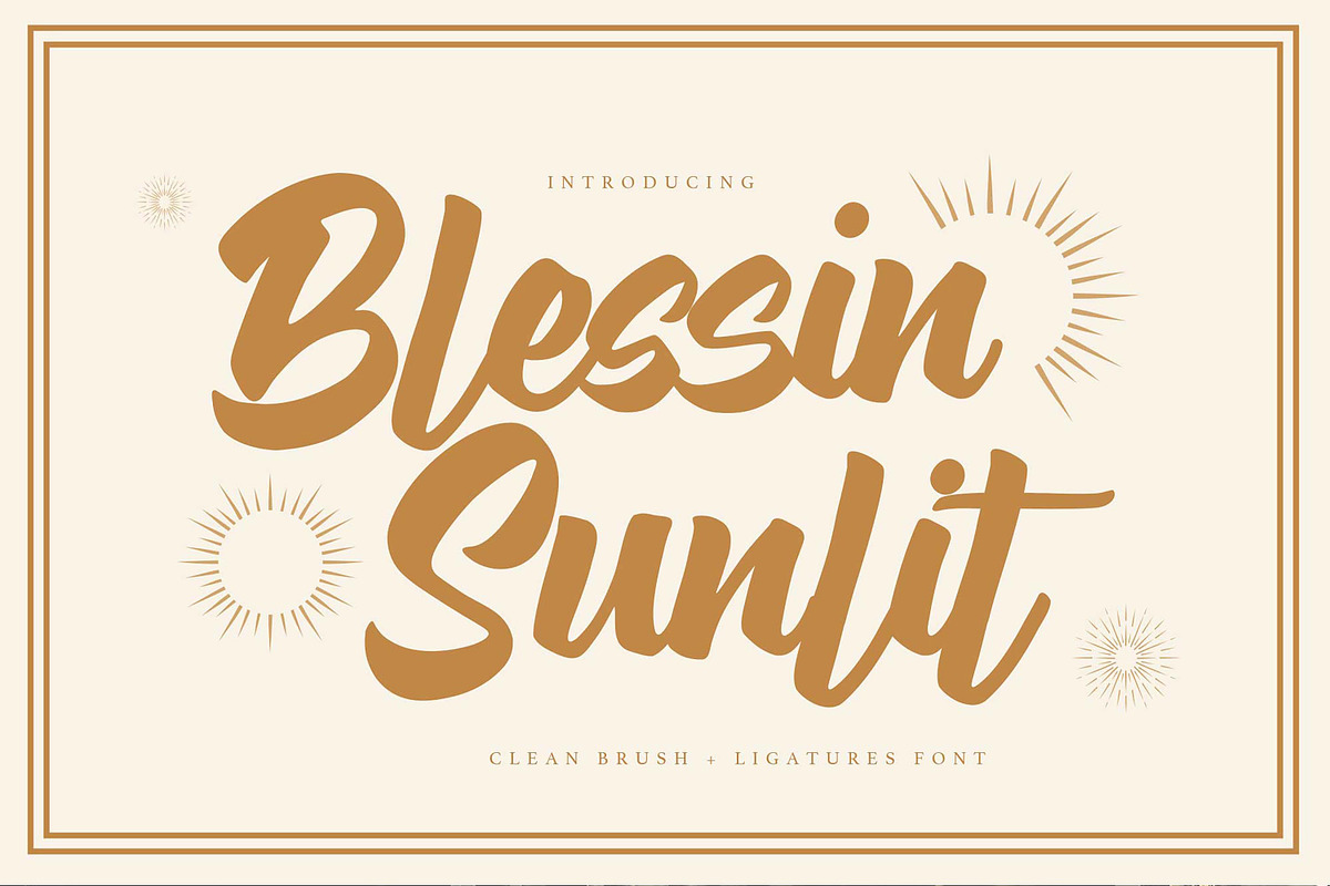 Blessin Sunlit – Clean Brush, a Handwritten Font by Gassstype (Photo 1 of 8)