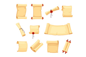 ancient manuscript papyrus. treasure, a Texture Illustration by Multigon