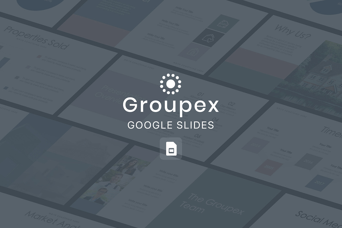 Groupex Real Estate Google Slides, a Marketing Template by slidequest (Photo 1 of 9)