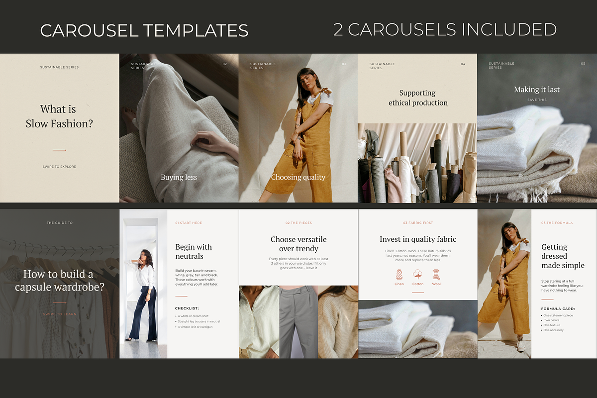 Sustainable Fashion Instagram Kit, a Social Media Template by Kriti Designs (Photo 7 of 9)