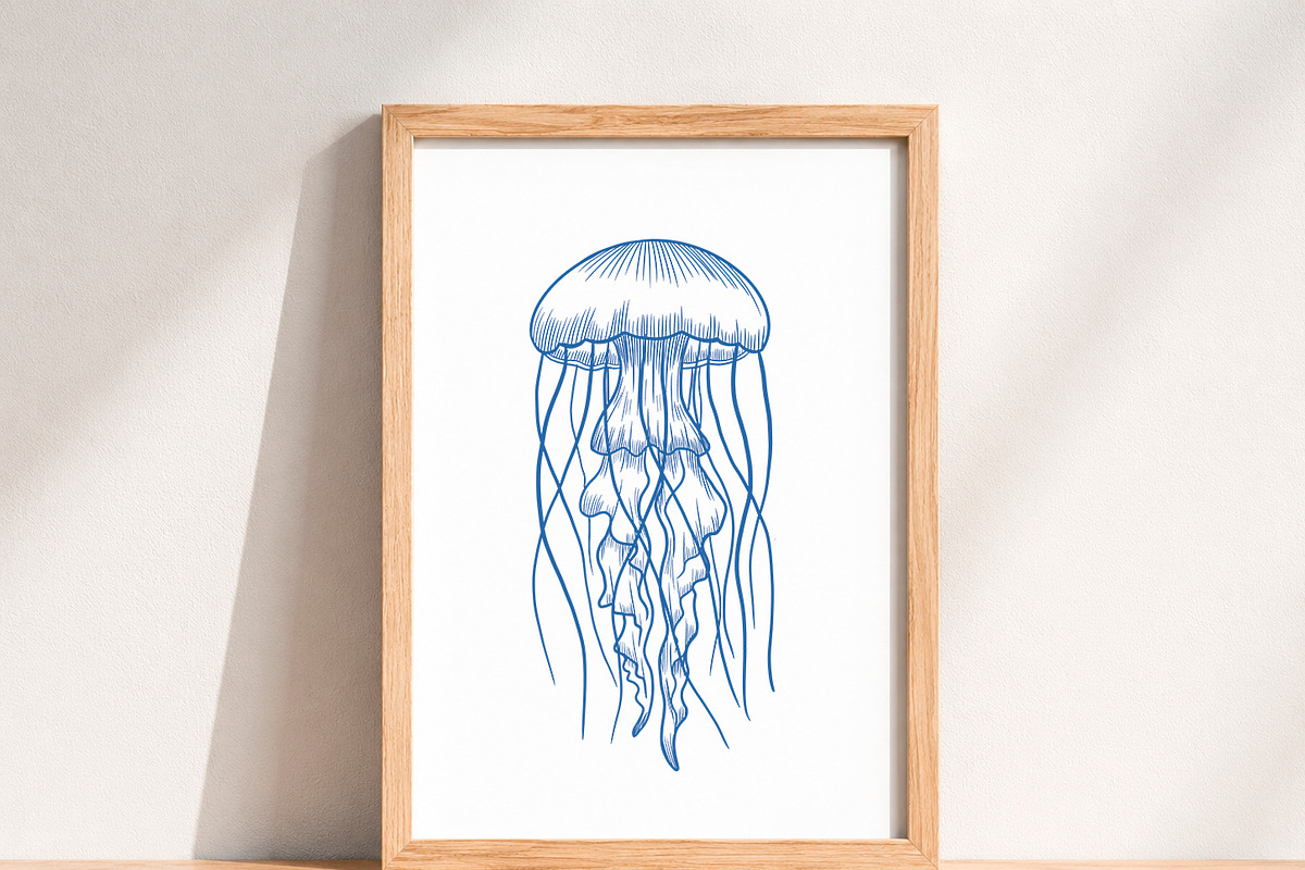 Blue Line Sea Animals PNG Clipart, an Animal Illustration by PatternPalette (Photo 9 of 10)