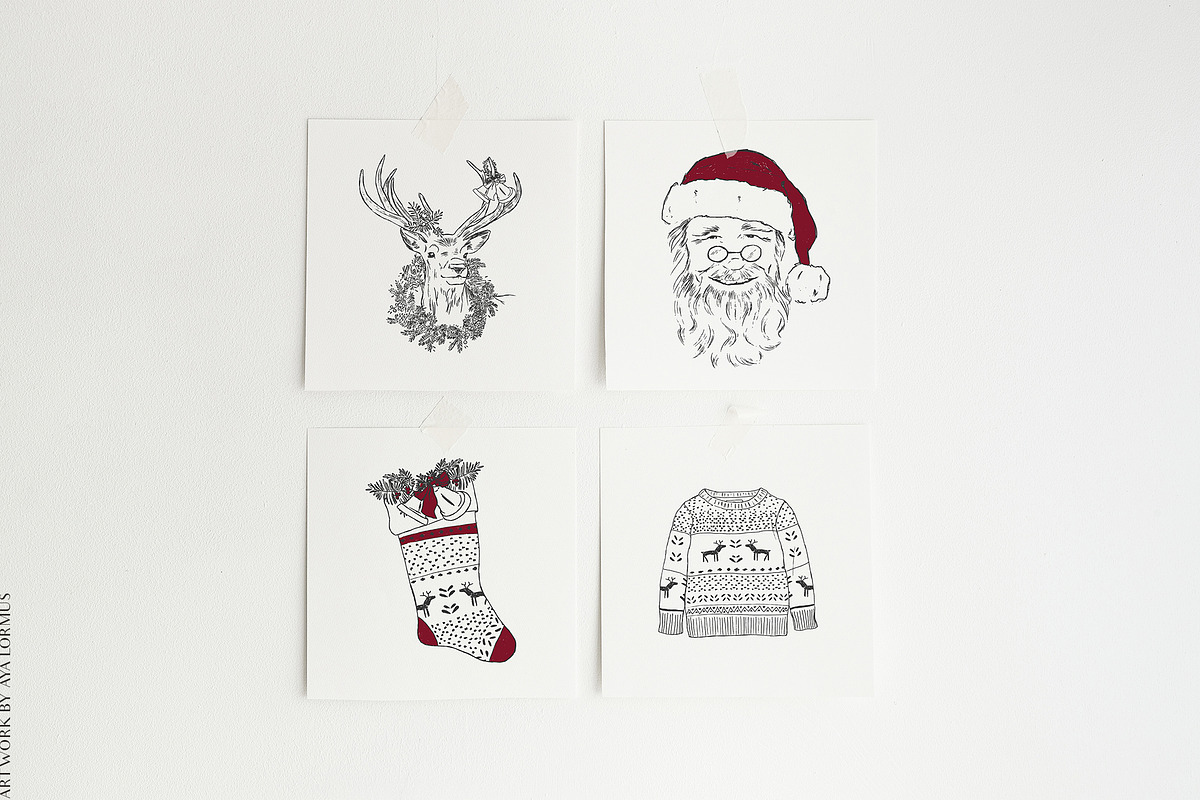Minimalist Christmas clipart, a Seasonal Illustration by AyaLormus (Photo 5 of 7)