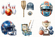 Sports Father's Day Clipart, an Illustration by OK Design (Thumbnail 2 of 5)