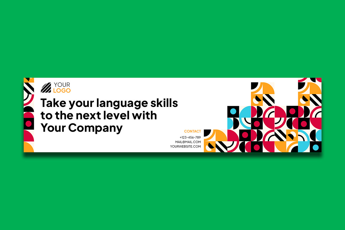 Language Course LinkedIn Banner, a Print Template by Esensifiksi.studio (Photo 2 of 3)