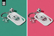 Football Keychain with Charms Mockup, an Advertising Mockup by SD Mockup (Thumbnail 4 of 5)