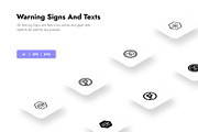 Warning Signs and Texts Icons, a Duotone Icon by HacaStudio (Thumbnail 1 of 3)