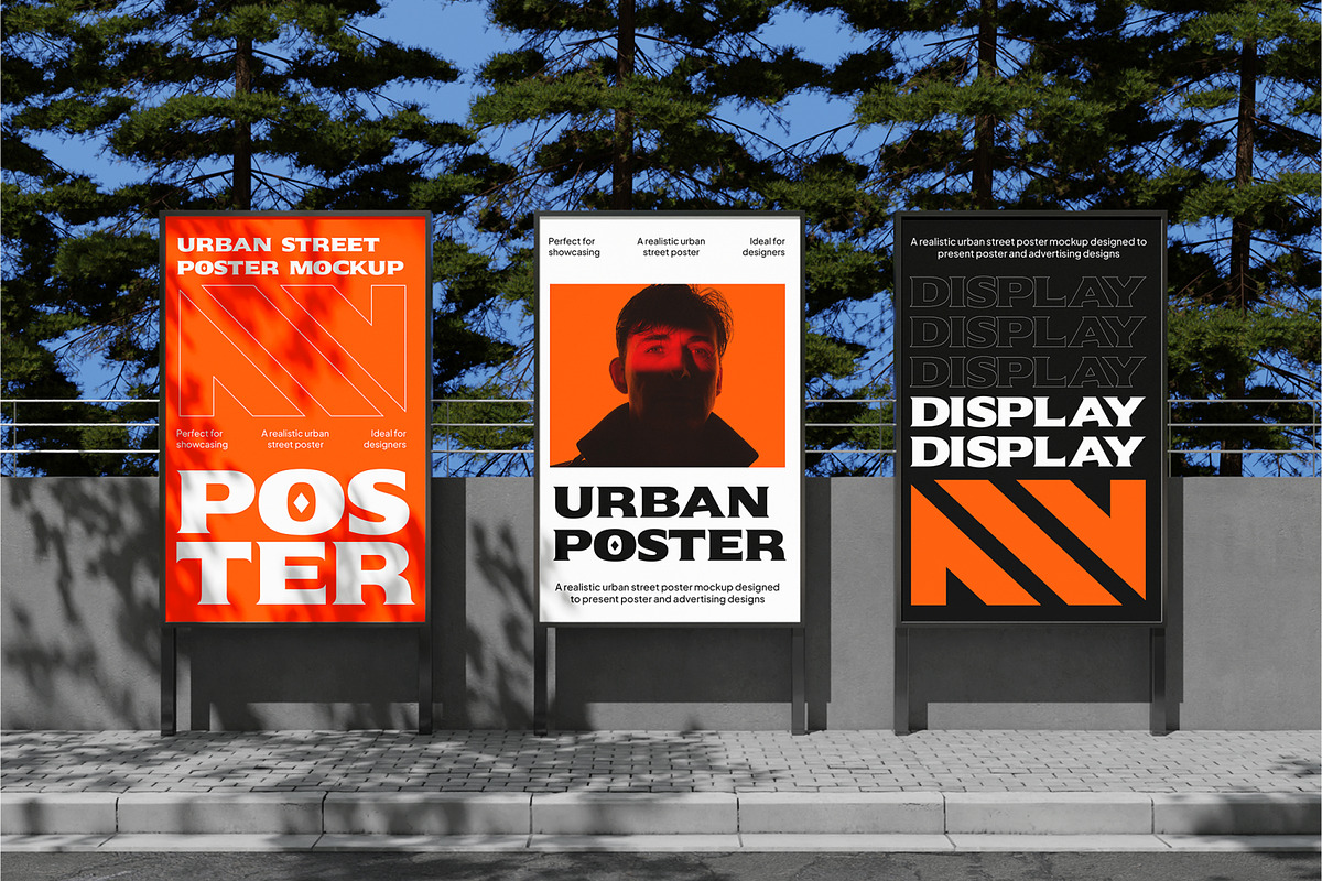 Urban Street Poster Mockup, an Advertising Mockup by Unerispace (Photo 2 of 5)