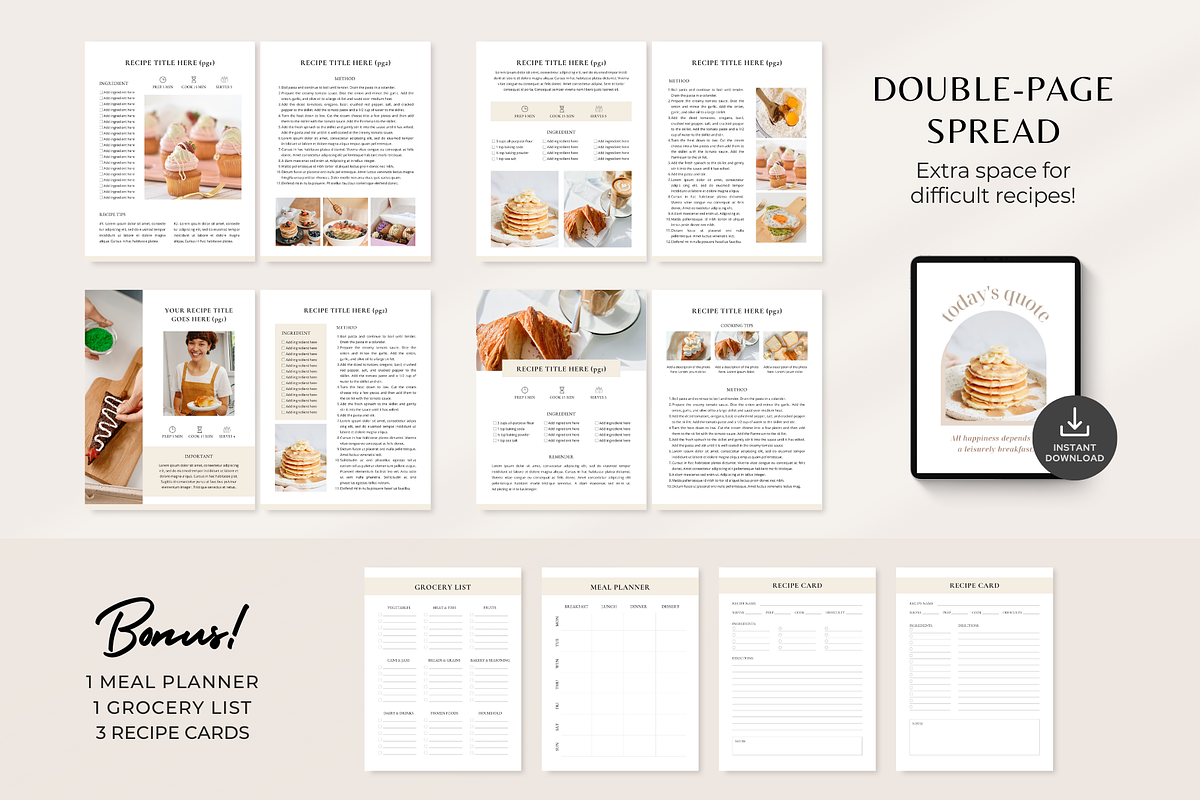 Cook Book Template CANVA, a Magazine Template by ShopRShop (Photo 6 of 10)