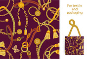 Chain Prints, a Texture Graphic by Svetlana Kononova (Thumbnail 2 of 7)