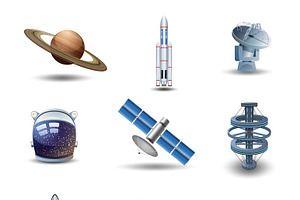 Space Decorative Icons Set