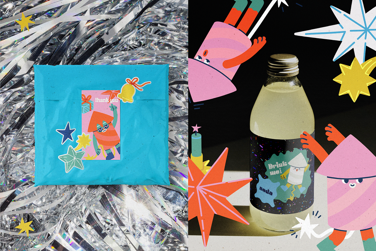 Sparkle & shine. Firework character., a Decorative Illustration by My.Ordinarty (Photo 4 of 8)