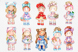 CUTE DOLL TILDA Clipart