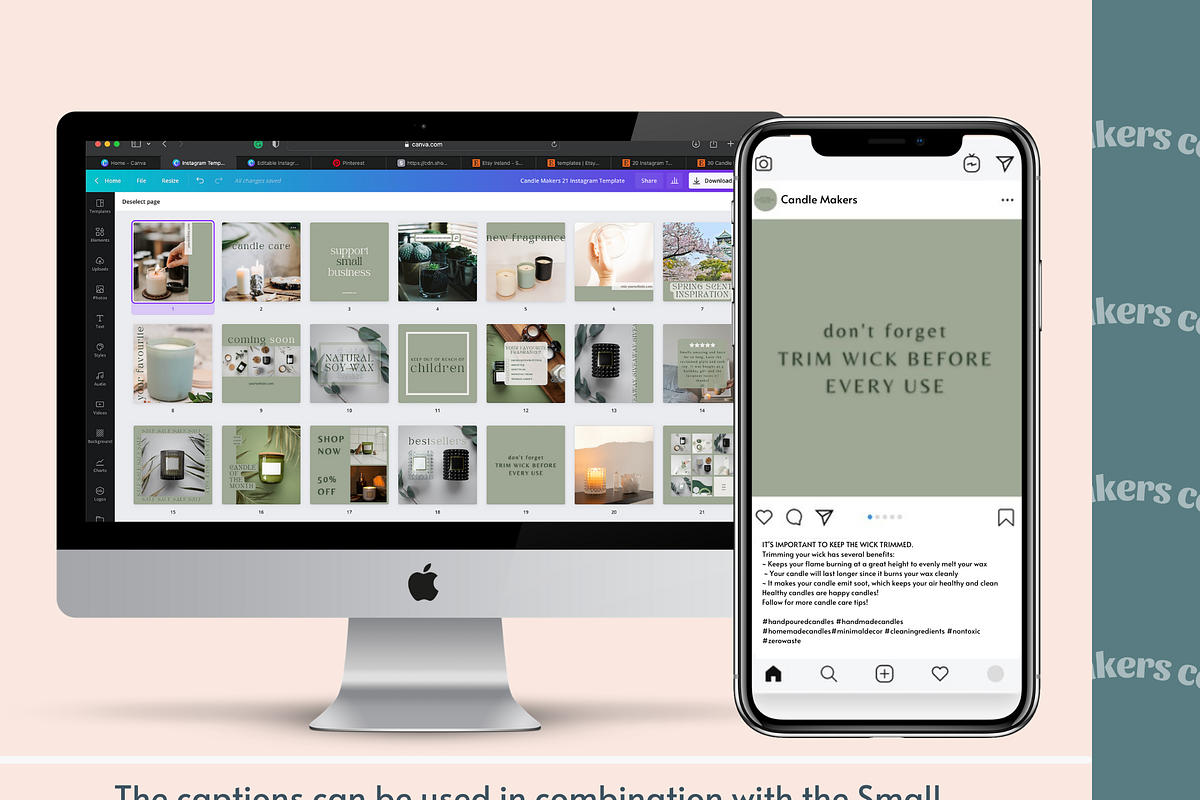 Social Media Captions for Candles, a Social Media Template by SmallMakersContent (Photo 5 of 5)