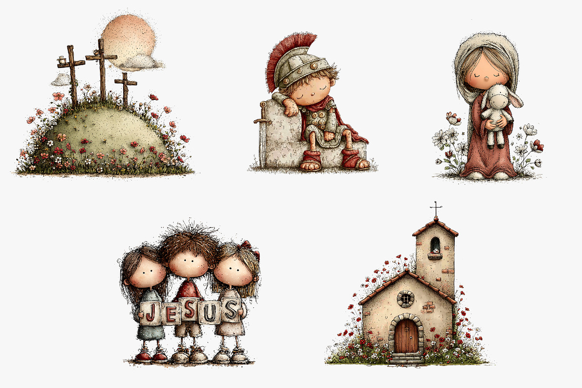 Christian Easter Clipart, an Illustration by CreationArt (Photo 4 of 5)