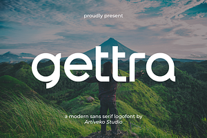Gettra Sans Serif Logo Font, a Sans Serif Font by Artiveko