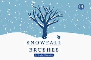 Snowfall Adobe Illustrator Brushes