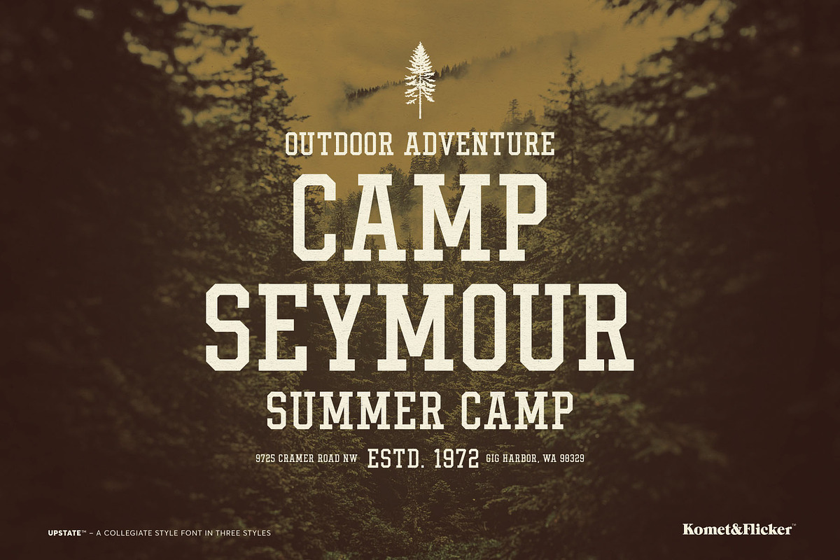 UPSTATE - A Collegiate Style Font, a Slab Serif Font by Komet & Flicker (Photo 8 of 15)