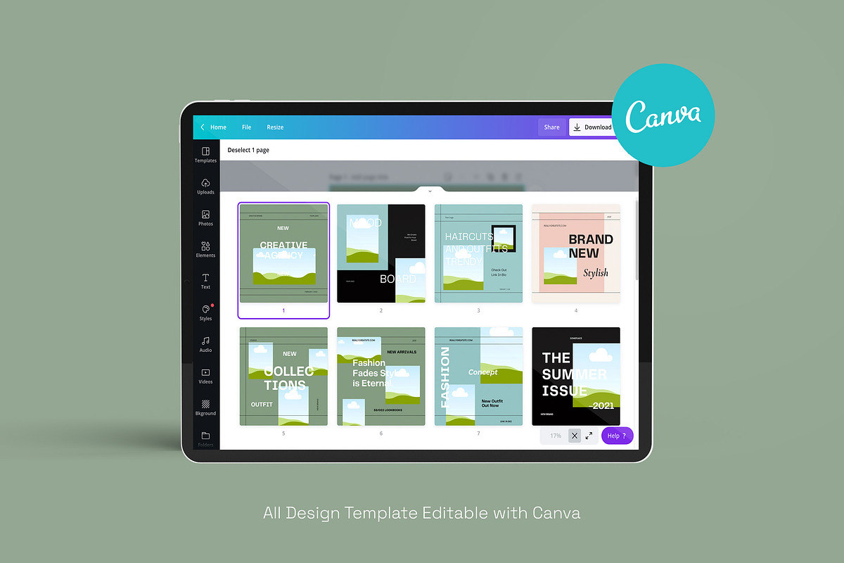 Grounds Canva Instagram Pack, a Social Media Template by Dirtytemp Studio (Photo 2 of 14)