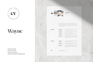 Wayne | CV / resume template