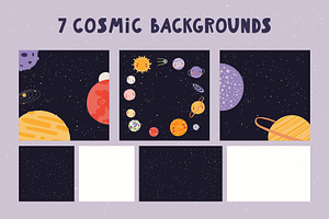 Space Adventure, Cute Vectors