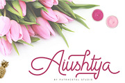 Aiushtya Font, a Script Font by PutraCetol Studio (Thumbnail 1 of 6)