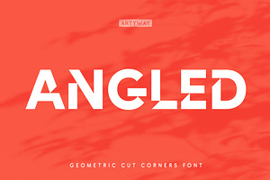 Angled Headline Font, a Sans Serif Font by artyway