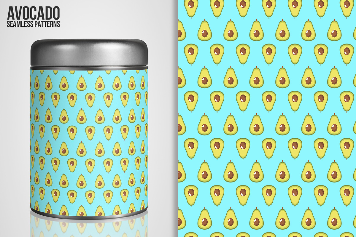 Avocado Seamless Patterns, a Pattern Graphic by 3Y_Design (Photo 6 of 6)