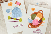 Knitting Clipart Set | Cozy Yarn, a Work Illustration by vik.stock (Thumbnail 5 of 6)