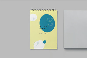 A4 A5 A6 Ringed Notepad Mockup