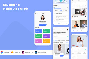 Educational Mobile App UI Kit