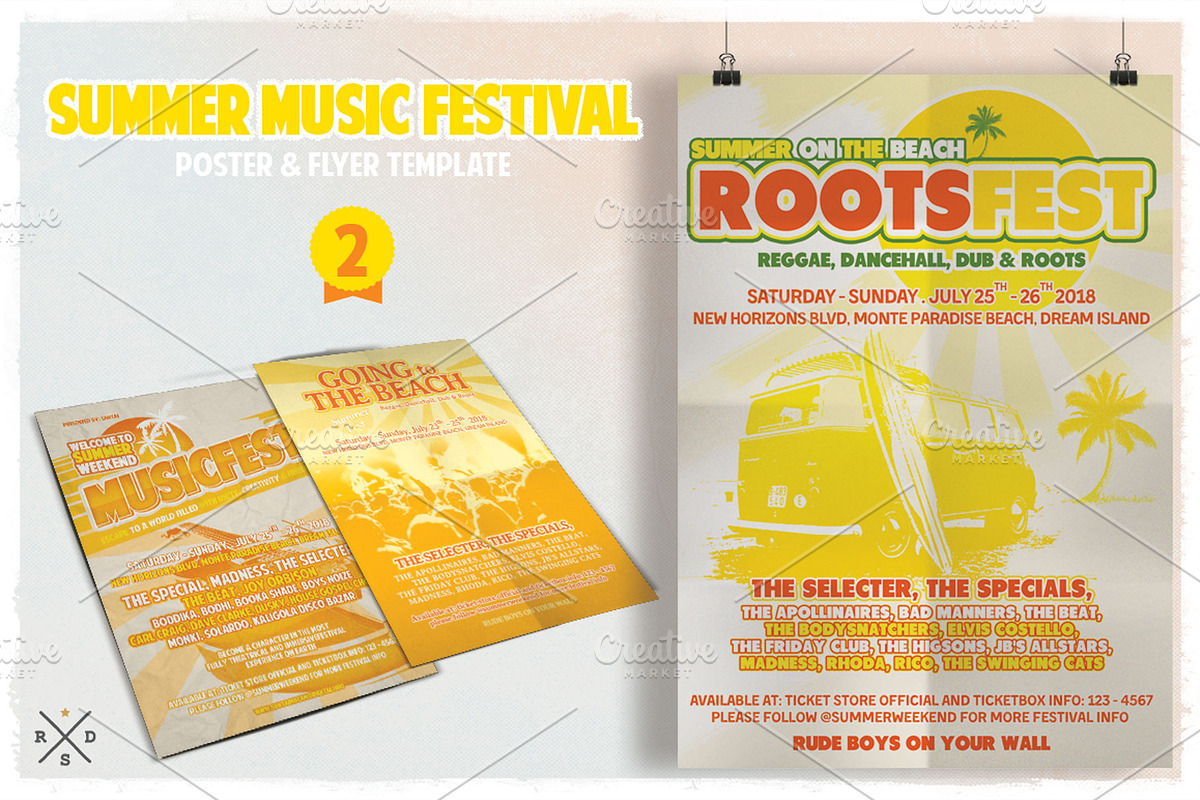 Summer Music Fest Flyer & Poster, a Flyer Template by The Design For Co. (Photo 3 of 4)
