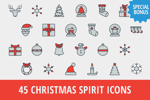 Sale 45 Christmas Icons Bonus!