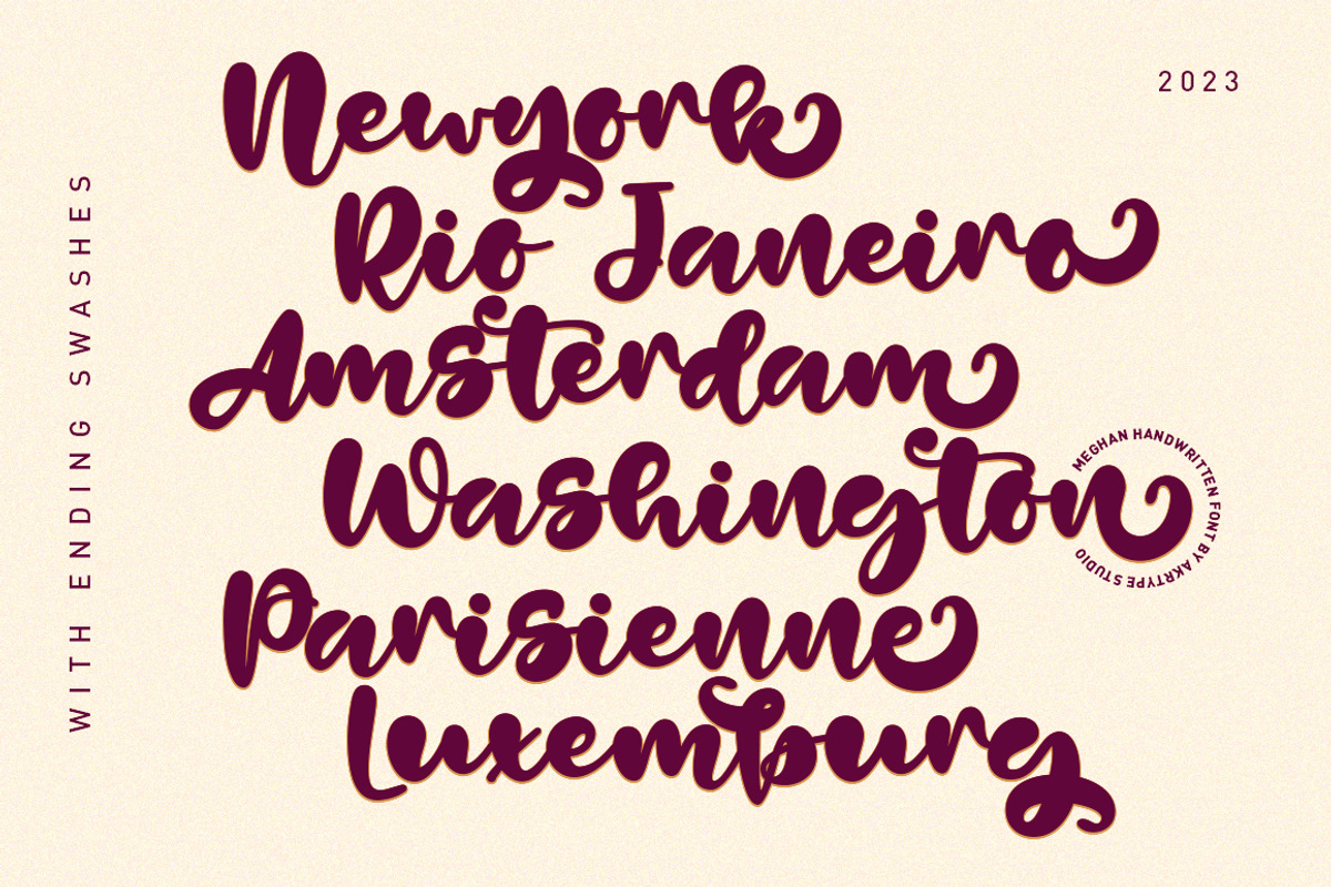 Meghan Smooth Handwritten Font, a Handwritten Font by akrtype (Photo 5 of 7)