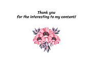 Pink Floral Seamless Patterns Set, a Seasonal Illustration by InkyQueenArt (Thumbnail 7 of 7)