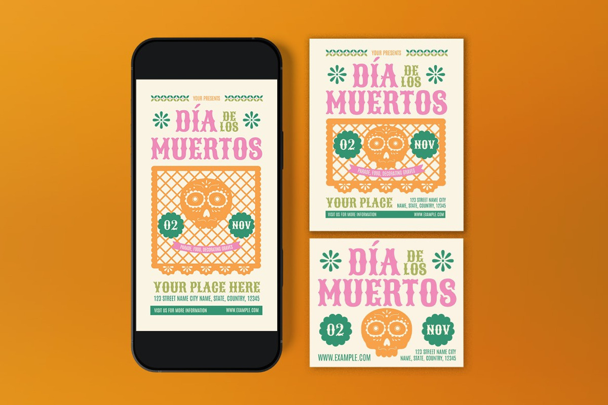 Dia De Los Muertos Flyer, a Flyer Template by graphicook (Photo 3 of 3)